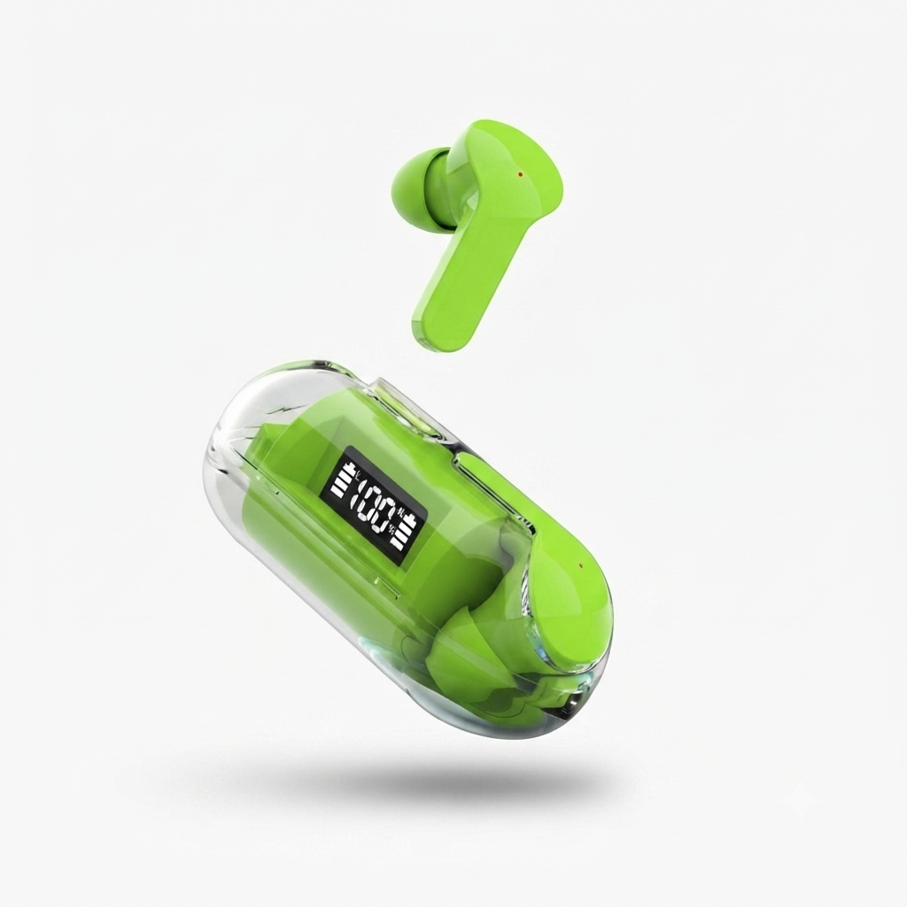 CrystalPods Transparent Earbuds™