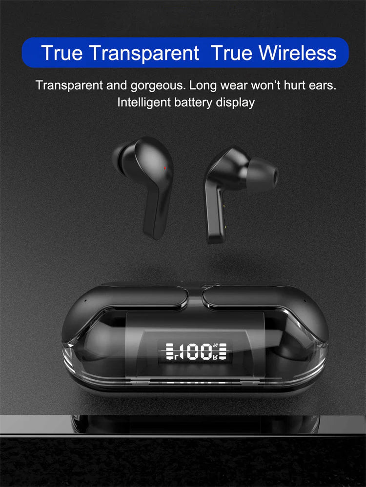 CrystalPods Transparent Earbuds™
