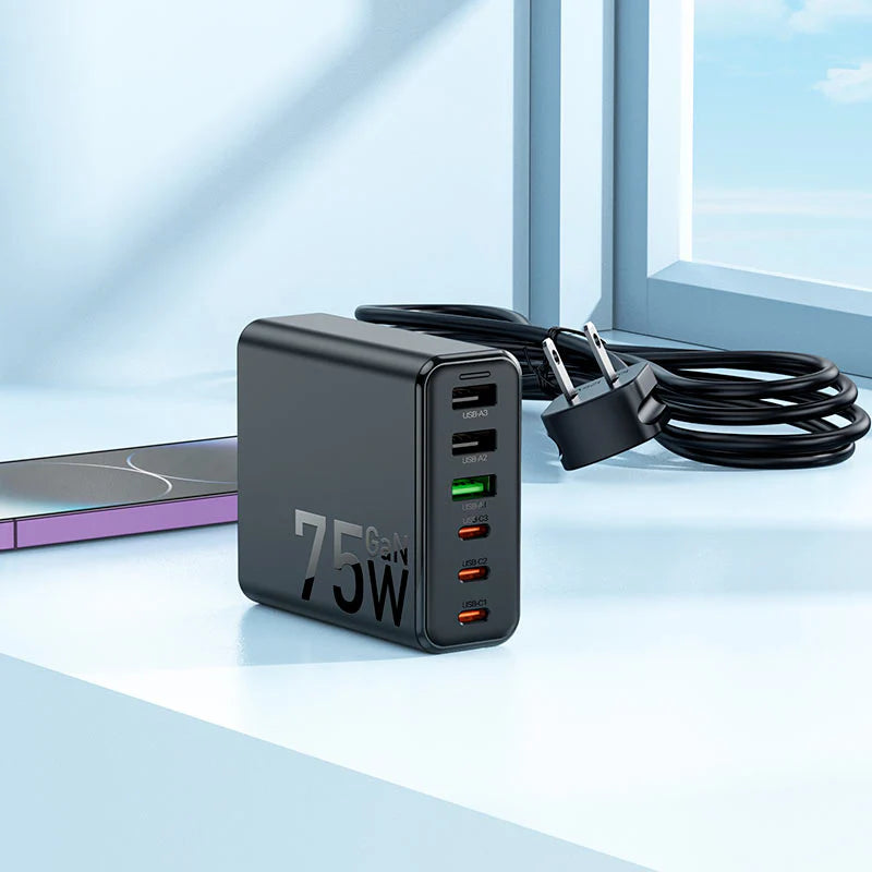 شاحن PowerMax GaN بستة منافذ™